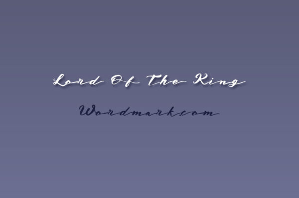 Logo of the Lord of the king font