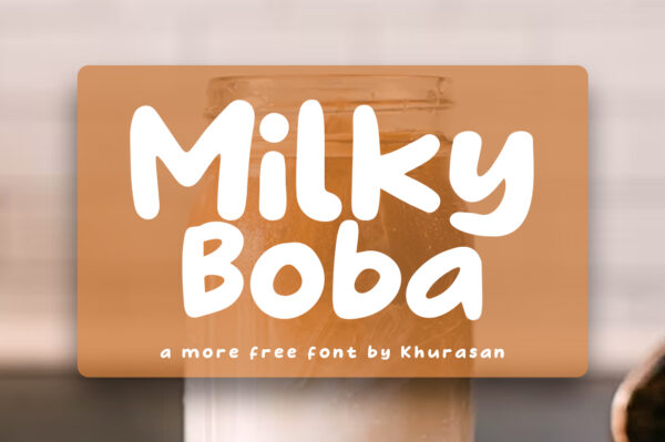 Logo of the Milky Boba font